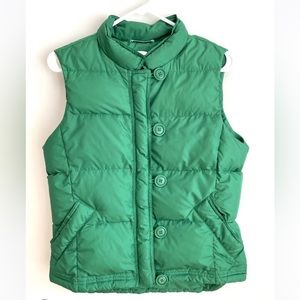 J. Crew Puffer Vest. Green. Size Small.